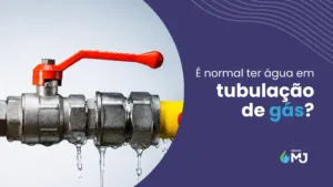 Registro com água na tubulação de gás